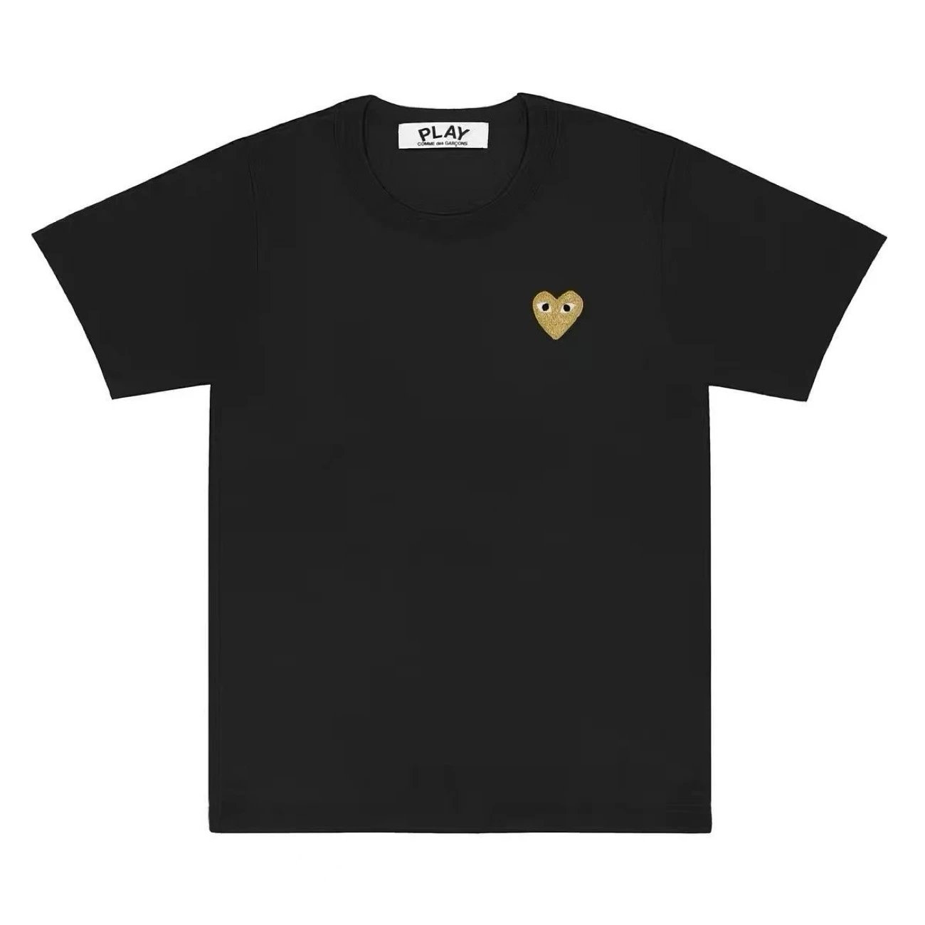 Black T-Gold Heart