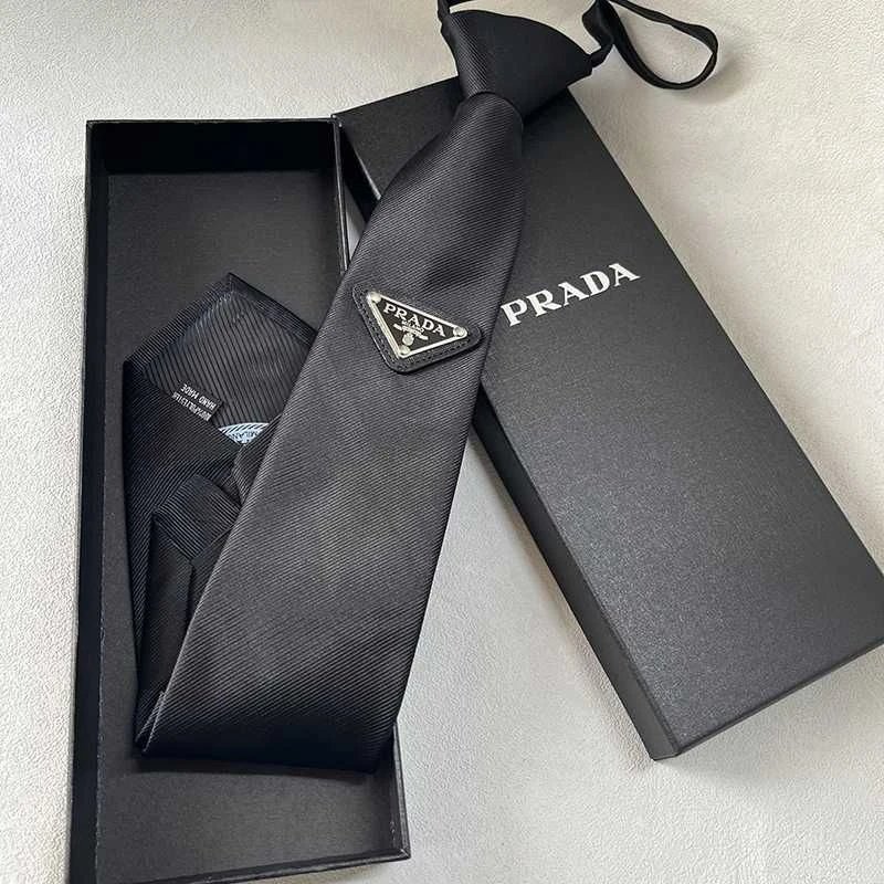 Black Prada Tie with Box