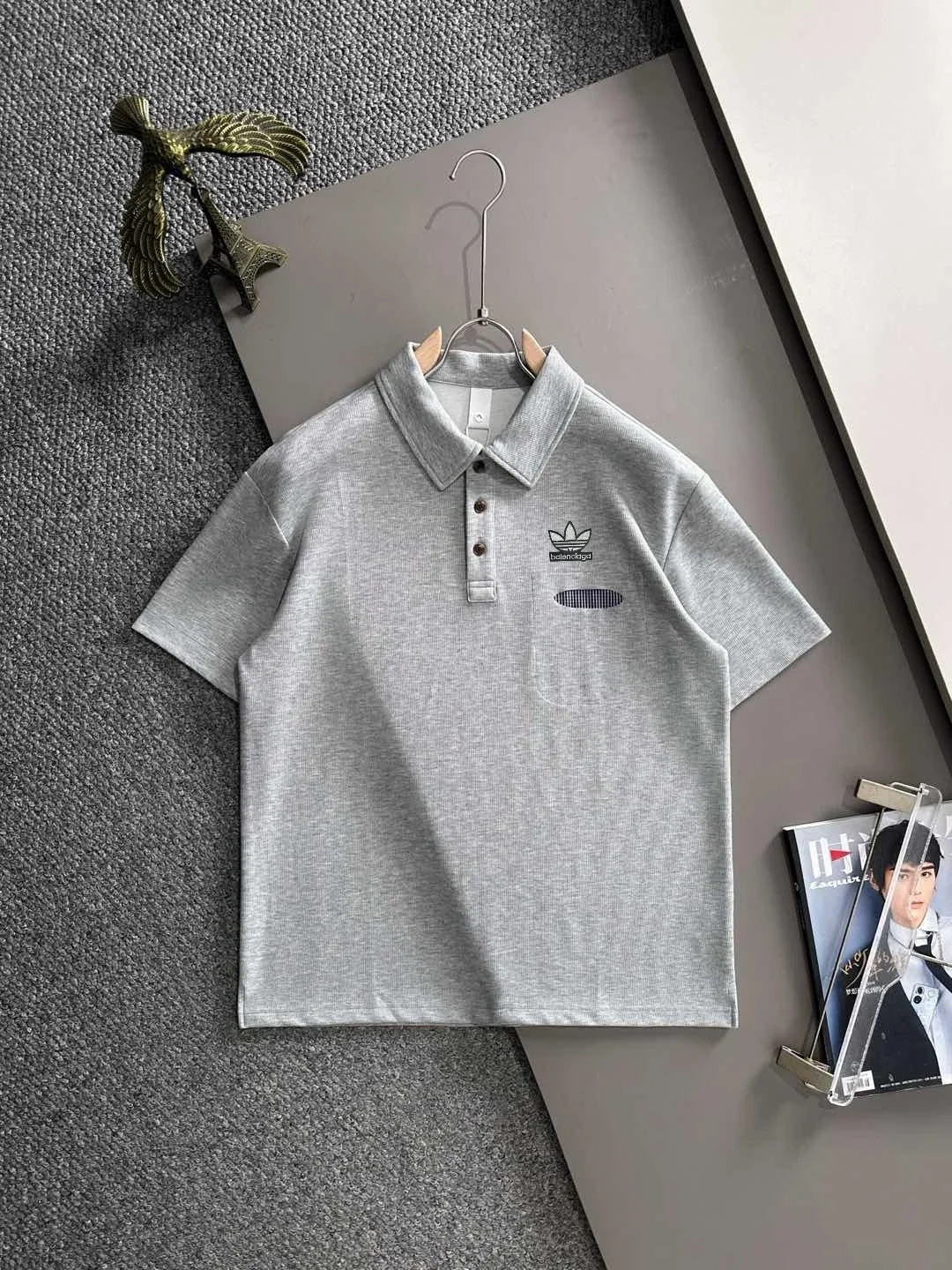 Adidas Originals Grey Polo Shirt