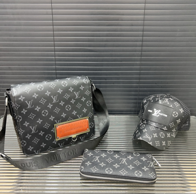 Gucci GG Marmont Canvas Crossbody Bag Beige with Red Green Web Strap, Wallet, and Baseball Cap - 4