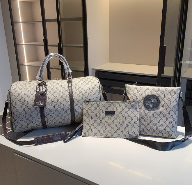 Gucci Beige Travel Bag Set