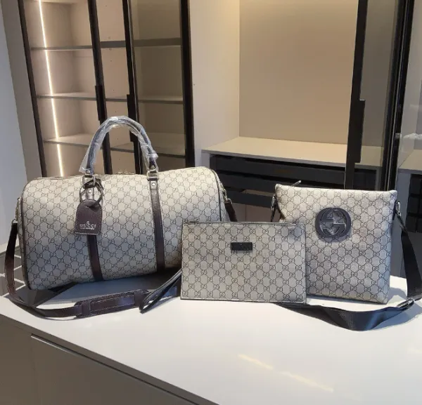 Louis Vuitton Monogram Canvas Keepall Bandoulière 50 + Pochette Métis + Petit Sac Plat Crossbody Bag Set Travel Bags - 3