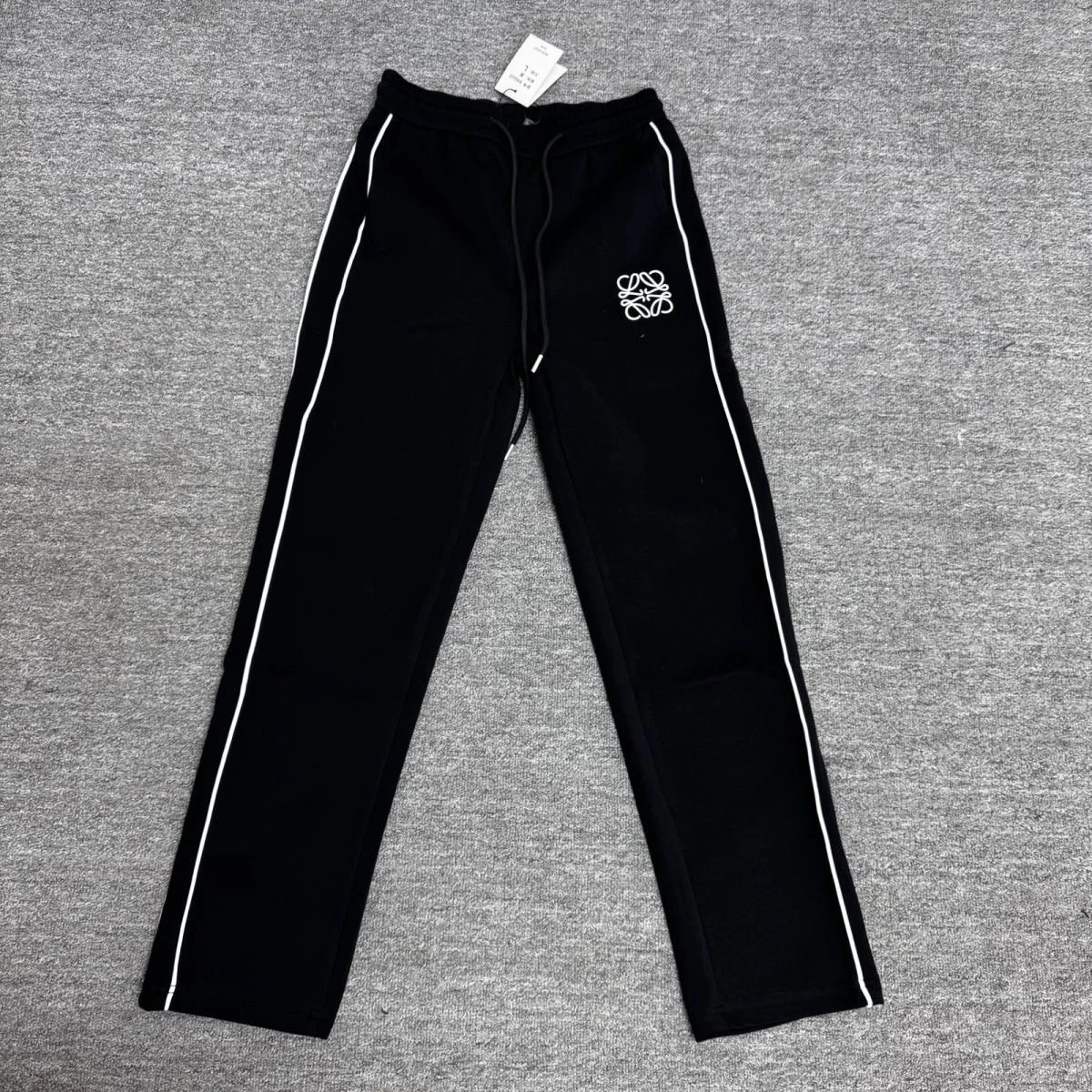 Loewe Anagram Gray Blue Side Stripe Jogger Pants