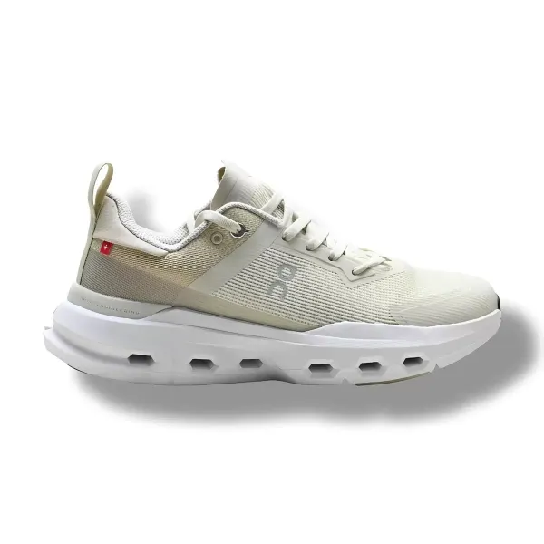 On Cloudmonster Beige White Running Shoes - 1