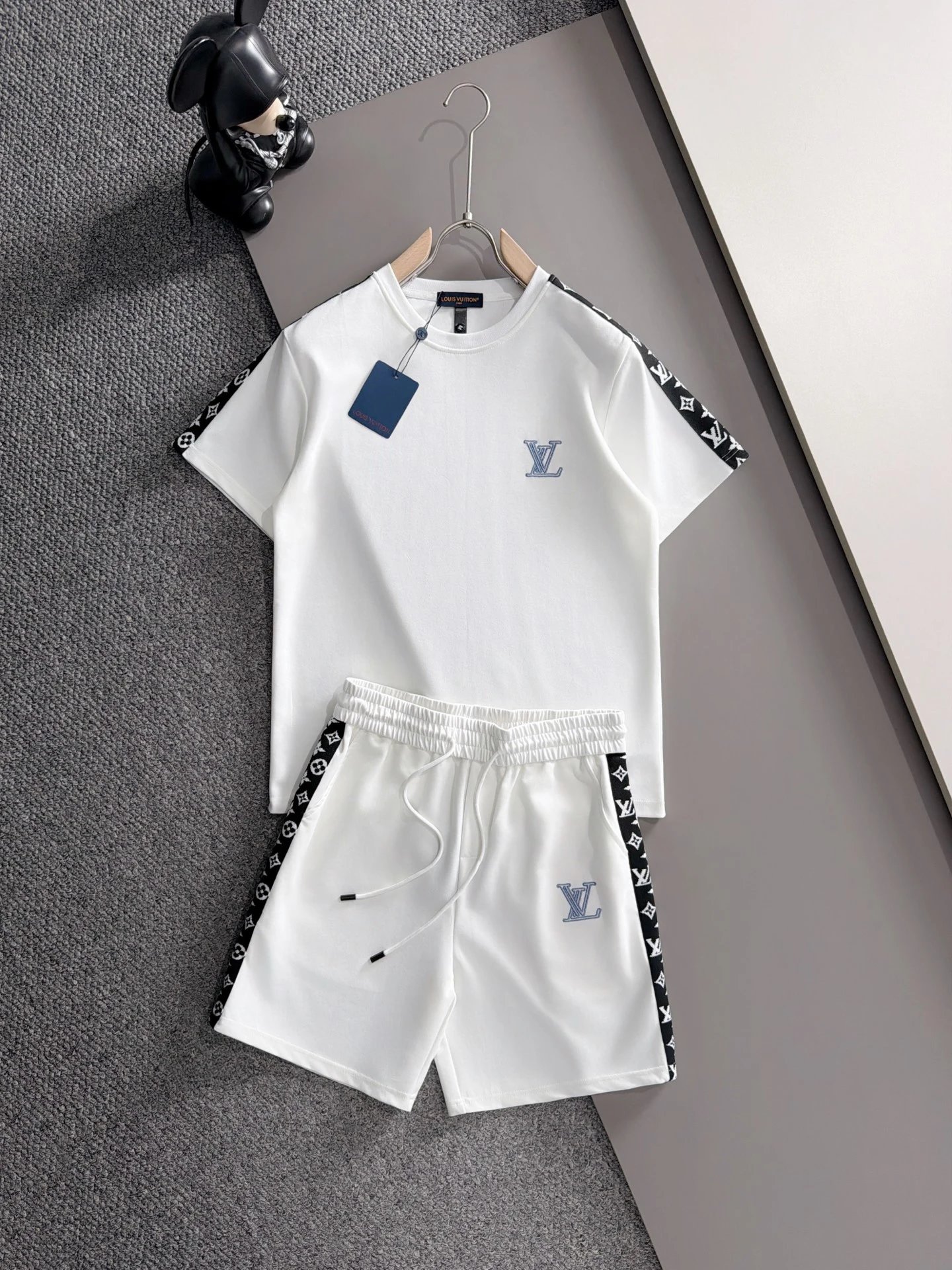 Louis Vuitton White Jersey and Shorts Set