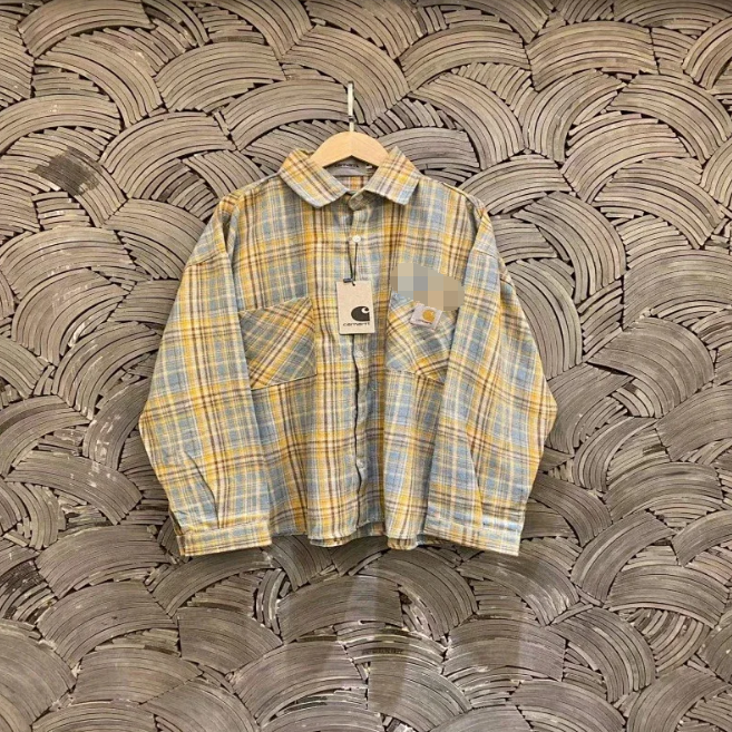 Carhartt WIP Flannel Shirt Blue Gray Plaid Workwear