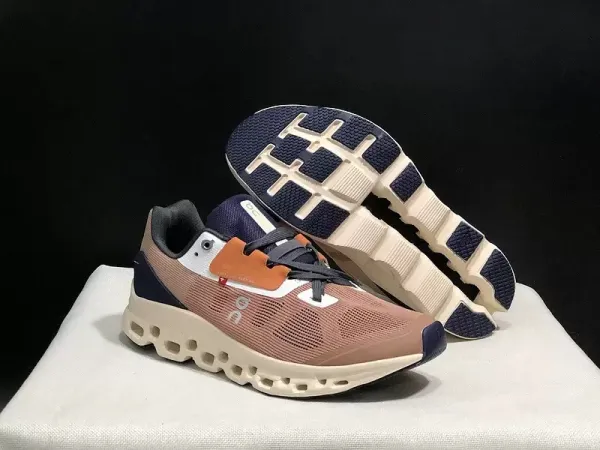 On Cloudmonster 2 Rose Taupe Navy Sneakers Running Shoes - 1