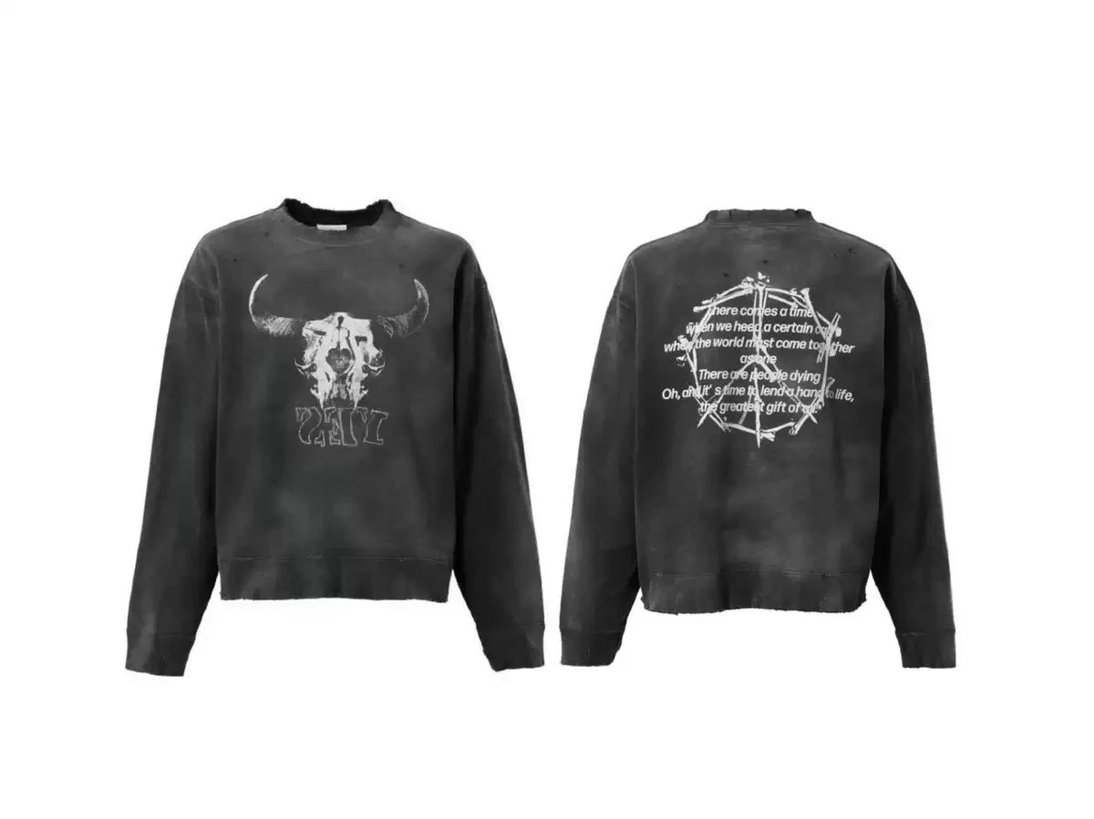 Saint Louis Future Vintage Black Distressed Graphic Hoodie