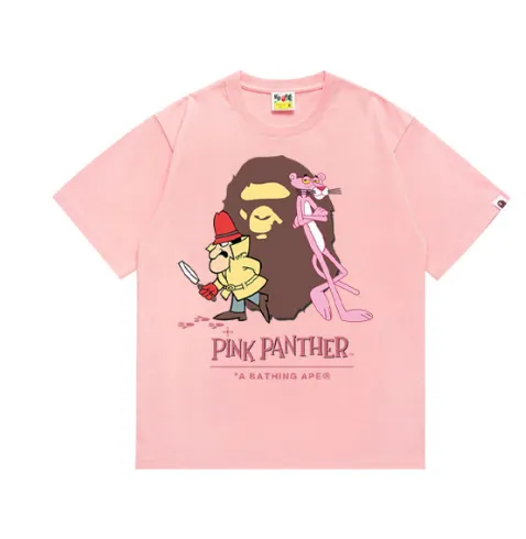 A Bathing Ape x Pink Panther Collaboration Graphic T-Shirt Pink - 1