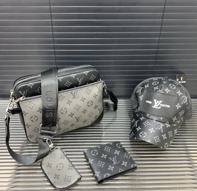 Louis Vuitton Grey Bag and Hat