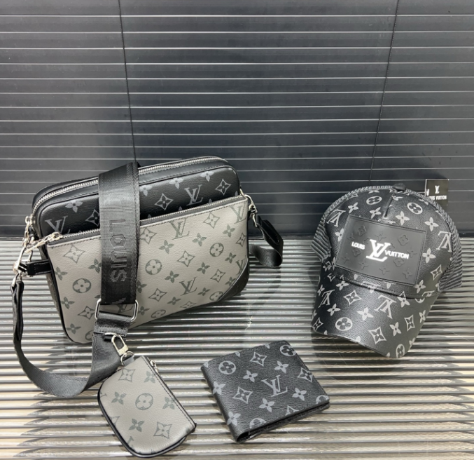 Louis Vuitton Grey Bag and Hat