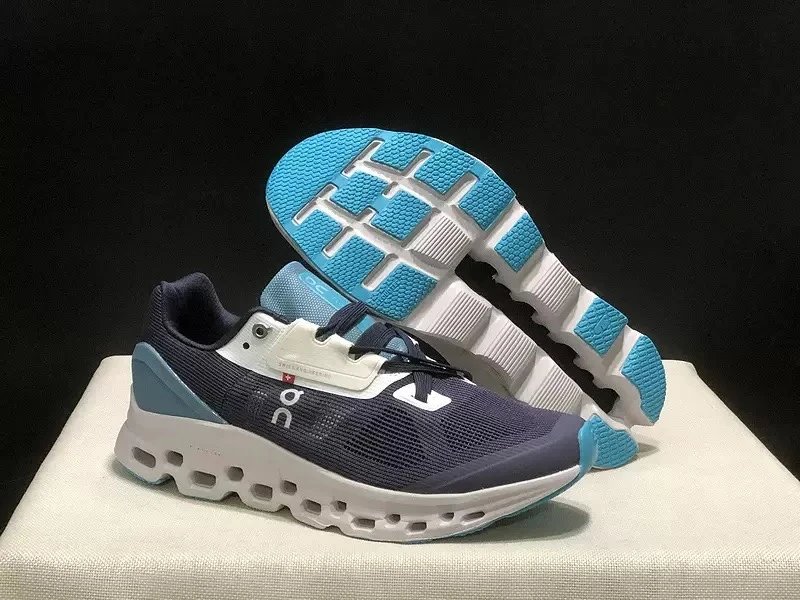 On Cloud X3 Navy Blue and Turquoise Running Shoes - 1