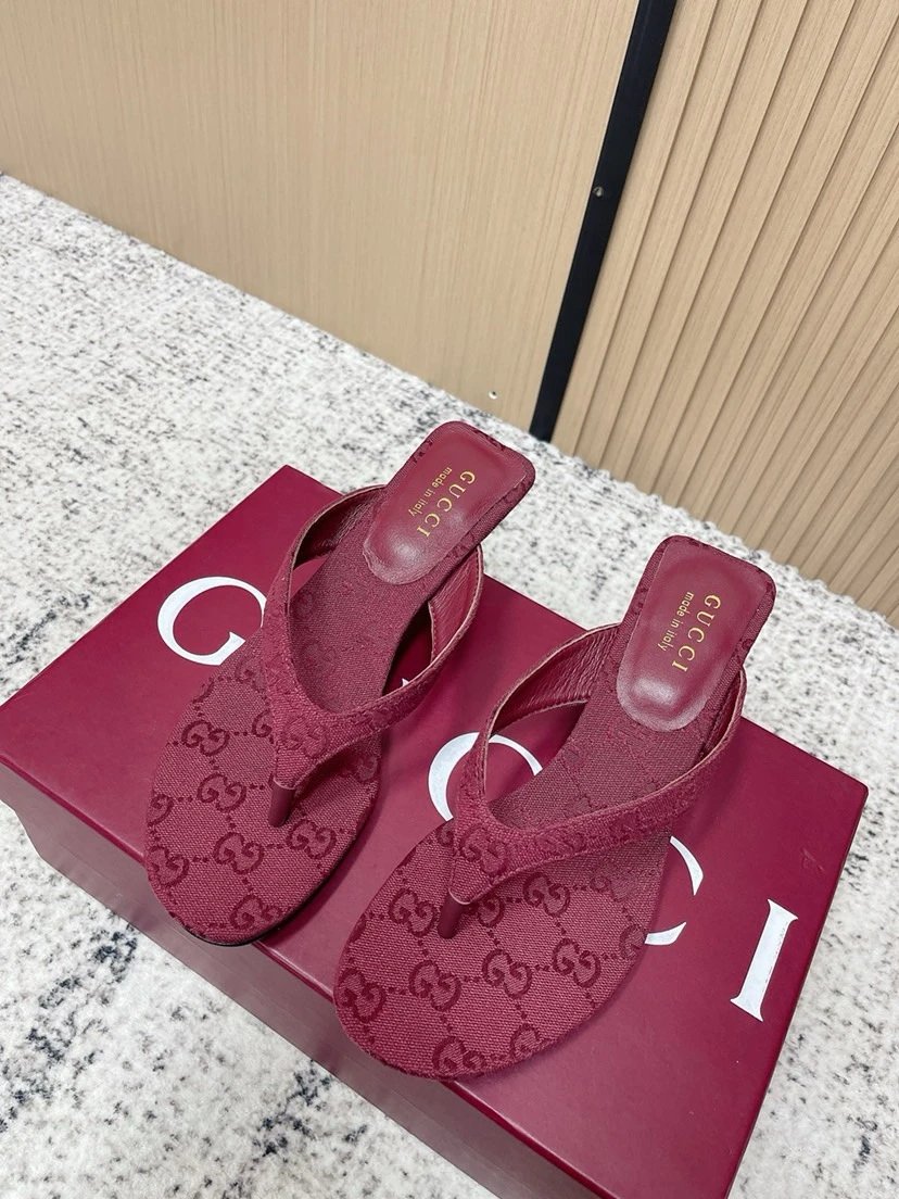 Gucci Red Thong Shoe