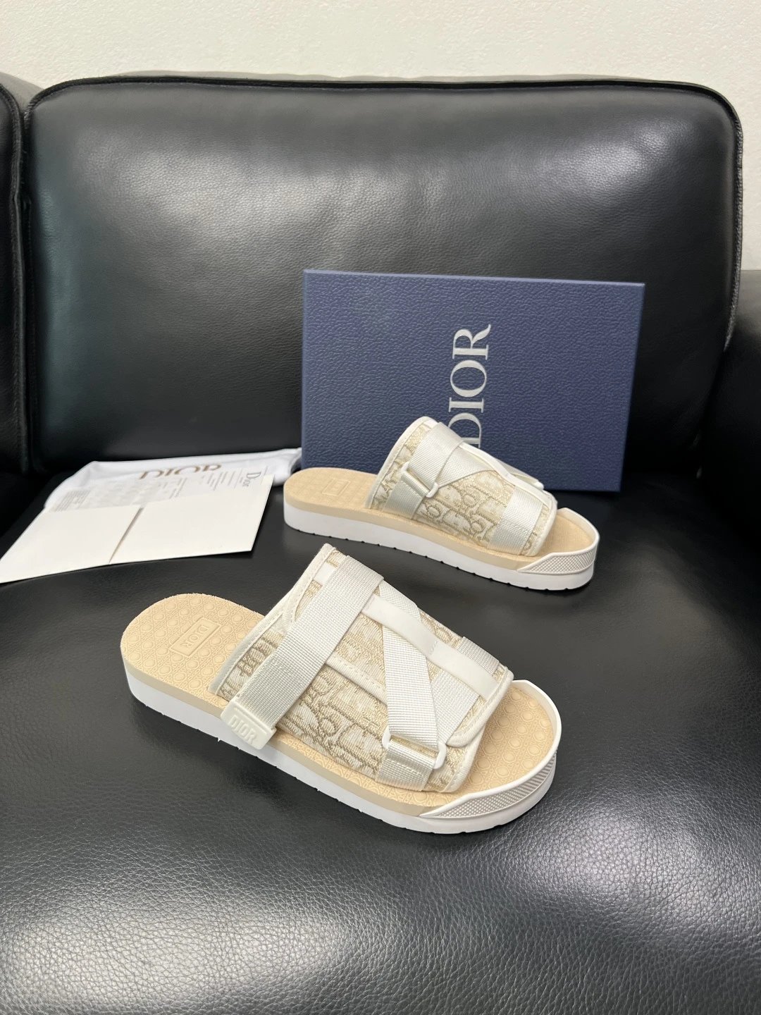 Dior Oblique Print Thong Sandal Black Slippers - 3