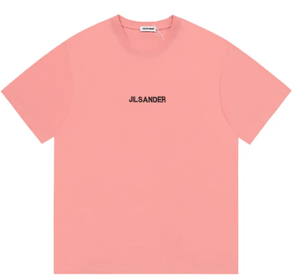 Jil Sander Logo Print Pink T-Shirt - 1