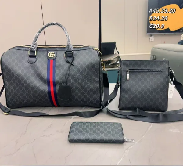 Louis Vuitton Monogram Canvas Keepall Bandoulière 50 + Pochette Métis + Petit Sac Plat Crossbody Bag Set Travel Bags - 2