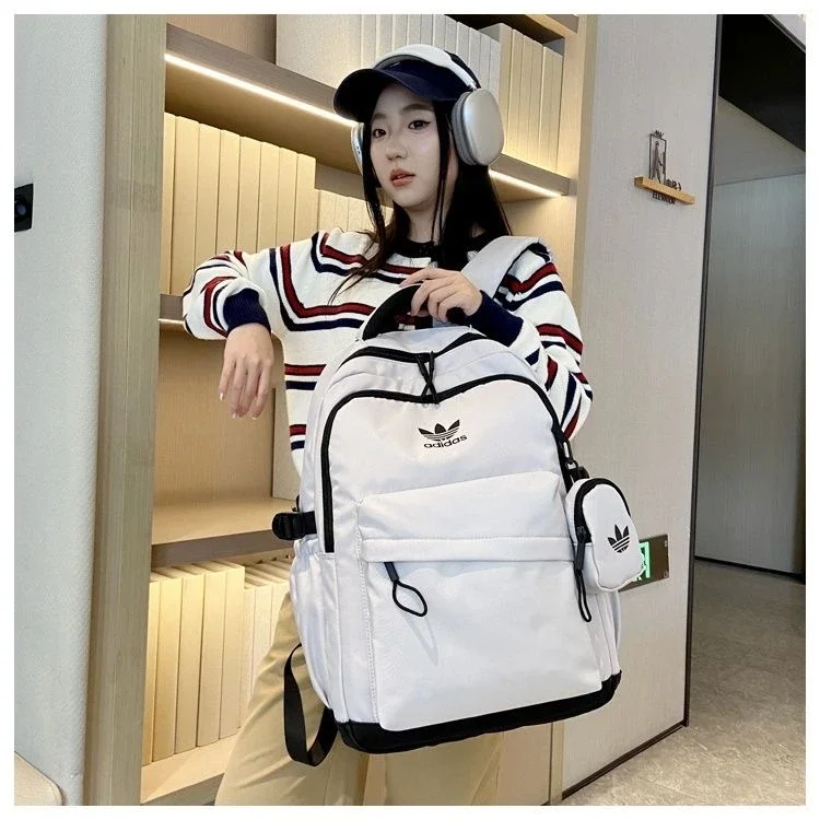 Adidas White Backpac
