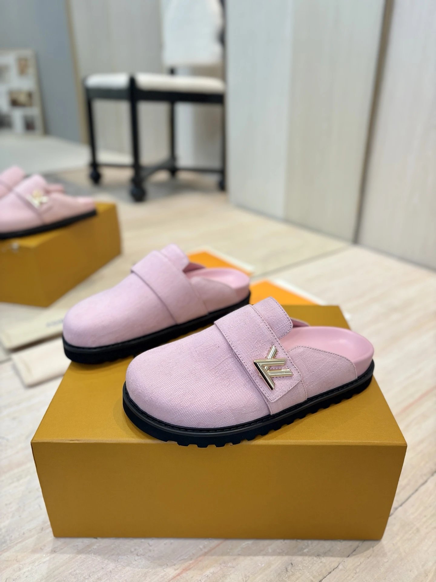 Fendi Pink Slippers