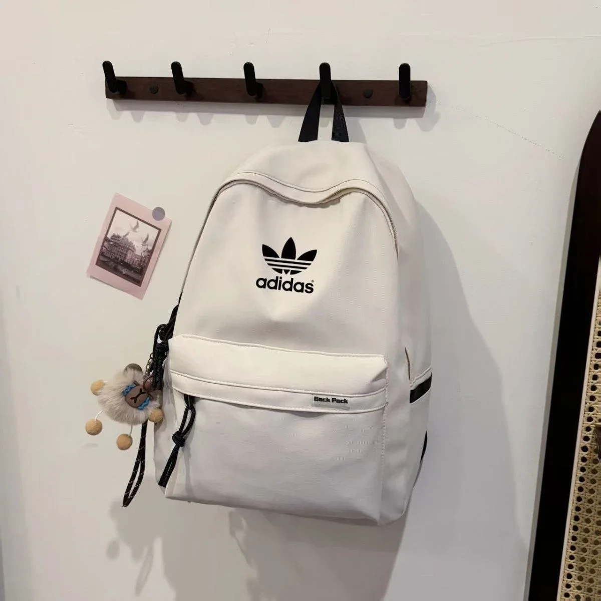 Adidas White Backpac