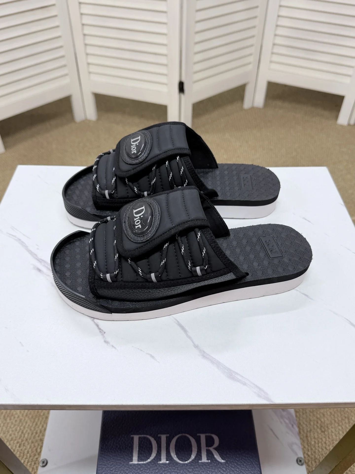 Dior Black Slides