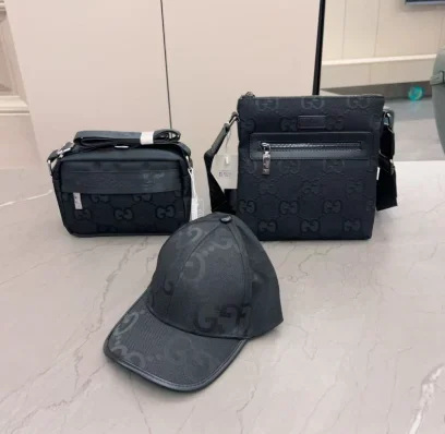 Gucci Black Bag, Hat