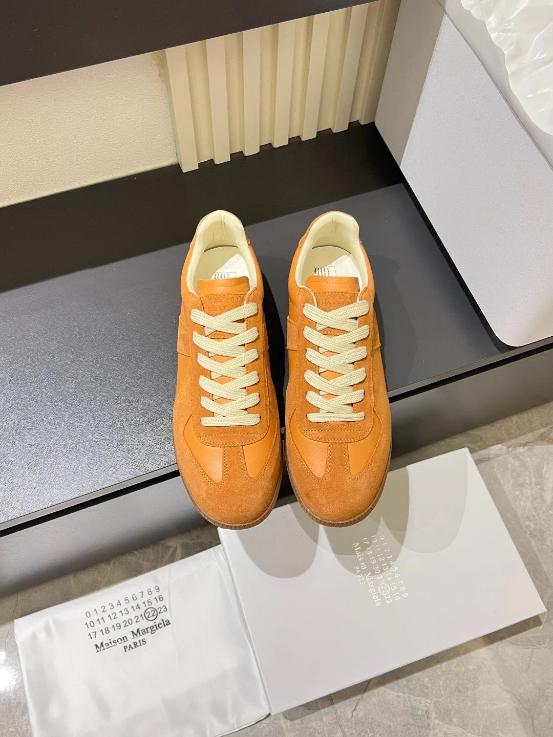 Maison Margiela Orange Low Top Sneakers