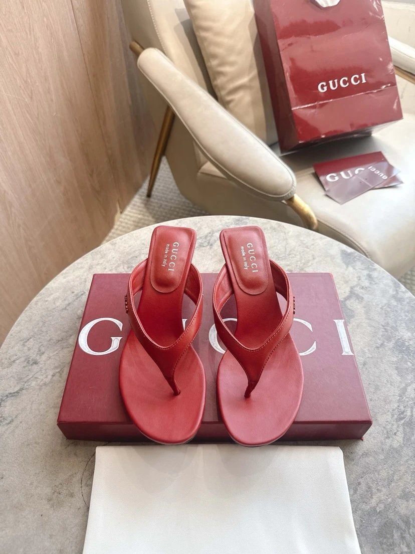 Gucci Red Thong Shoe