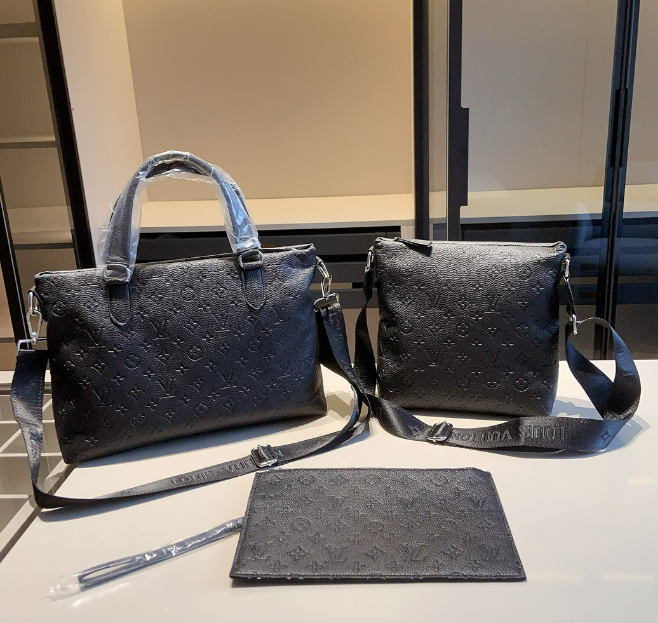Louis Vuitton Damier Graphite Briefcase, Pouch, and Belt Set Handbags - 3