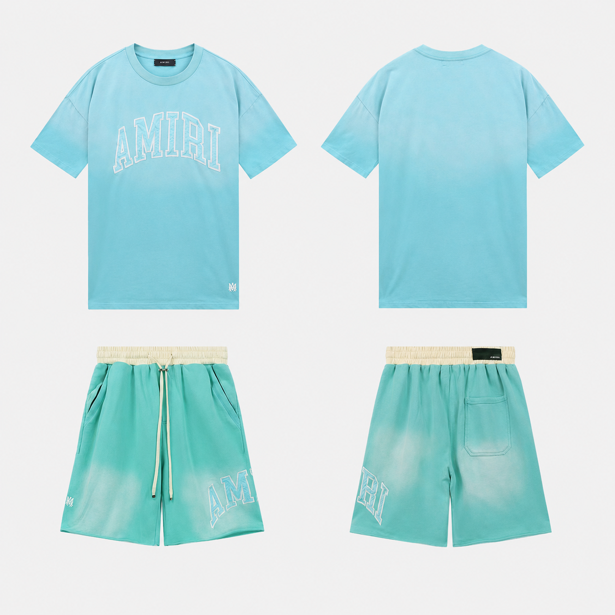 Black Graphic Print Short Sleeve Shirt and Shorts Set