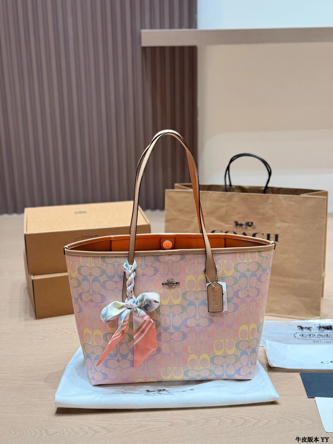 Coach Bucket Bag in Camel Suede with Matching Wristlet Handbags - 7