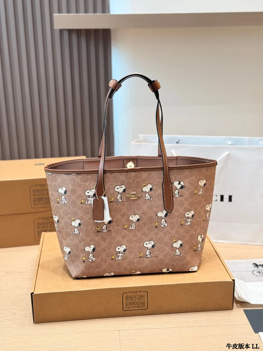 Coach Snoopy Beige B