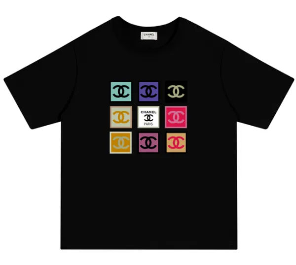 Chanel Multicolor CC Logo Grid T-Shirt - 3