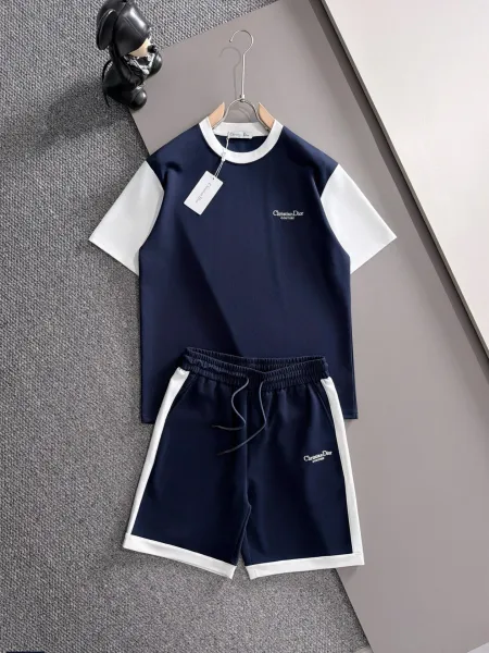 Dior Christian Dior Couture Navy and White Color-Block Set - 1