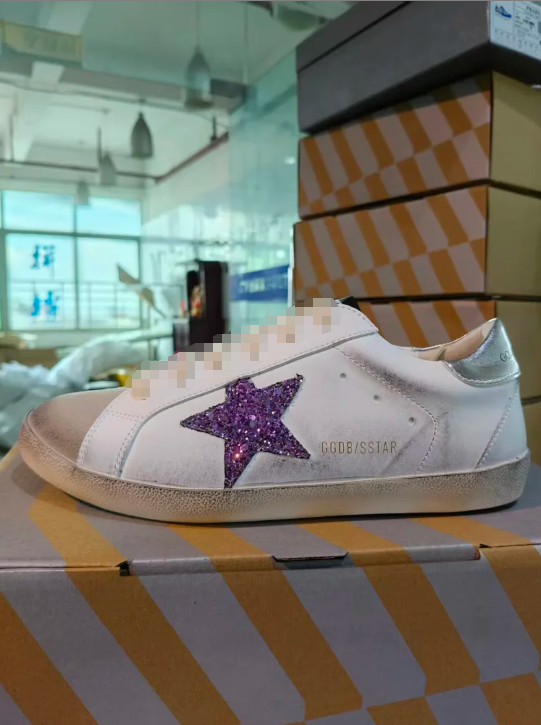 Golden Goose Superstar White Glitter Star Sneakers