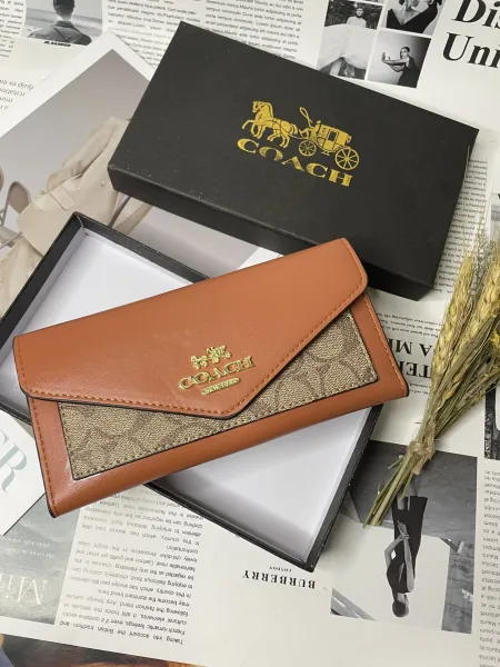 Coach Signature Rainbow Print Long Wallet - 5