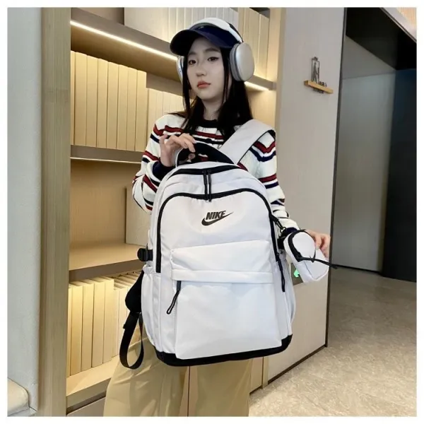 Nike Classic Backpack White Black Casual Backpack - 6
