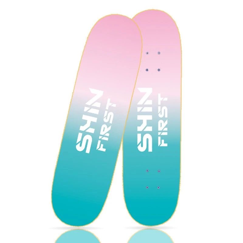 Shinefirst Skateboard Deck Multicolor Cute Ice Cream Pattern