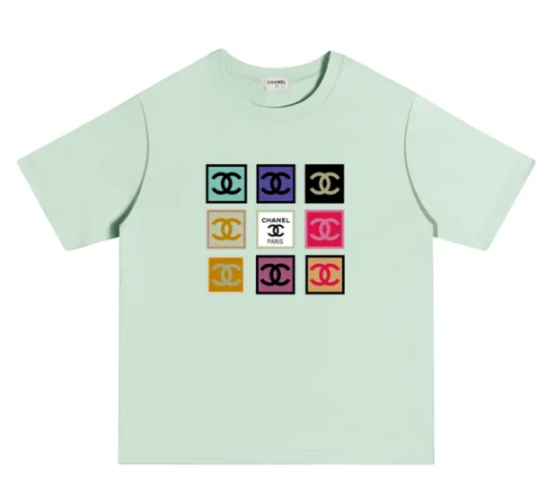 Chanel Multicolor CC Logo Grid T-Shirt - 1