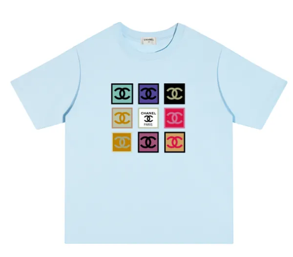 Chanel Multicolor CC Logo Grid T-Shirt - 5