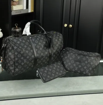 Louis Vuitton Monogram Canvas Keepall Bandoulière 50 + Pochette Métis + Petit Sac Plat Crossbody Bag Set Travel Bags - 4