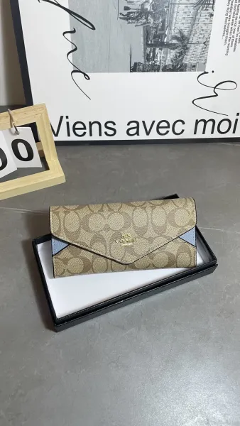 Coach Signature Rainbow Print Long Wallet - 2