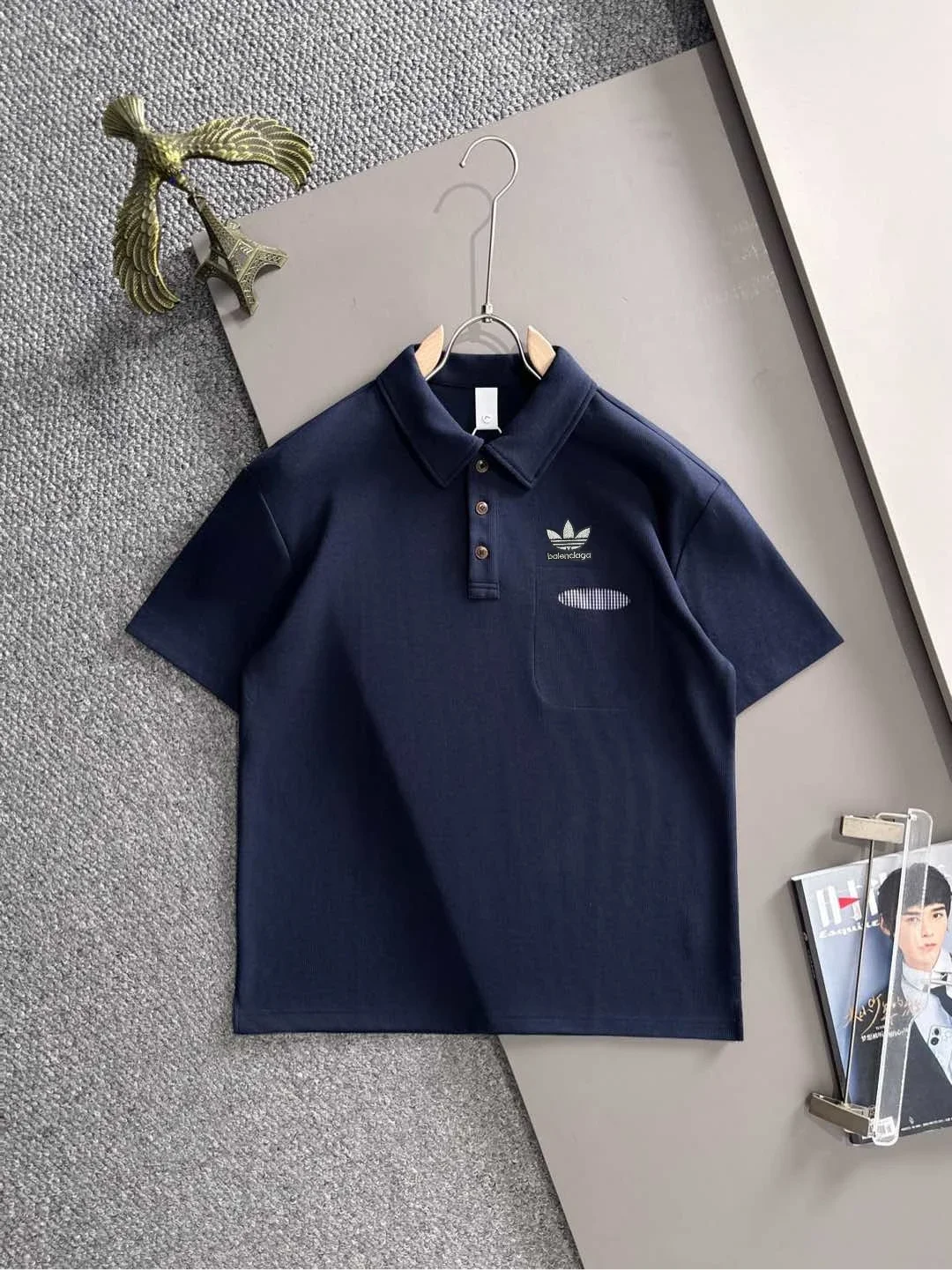 Balenciaga Dark Blue Polo Shirt