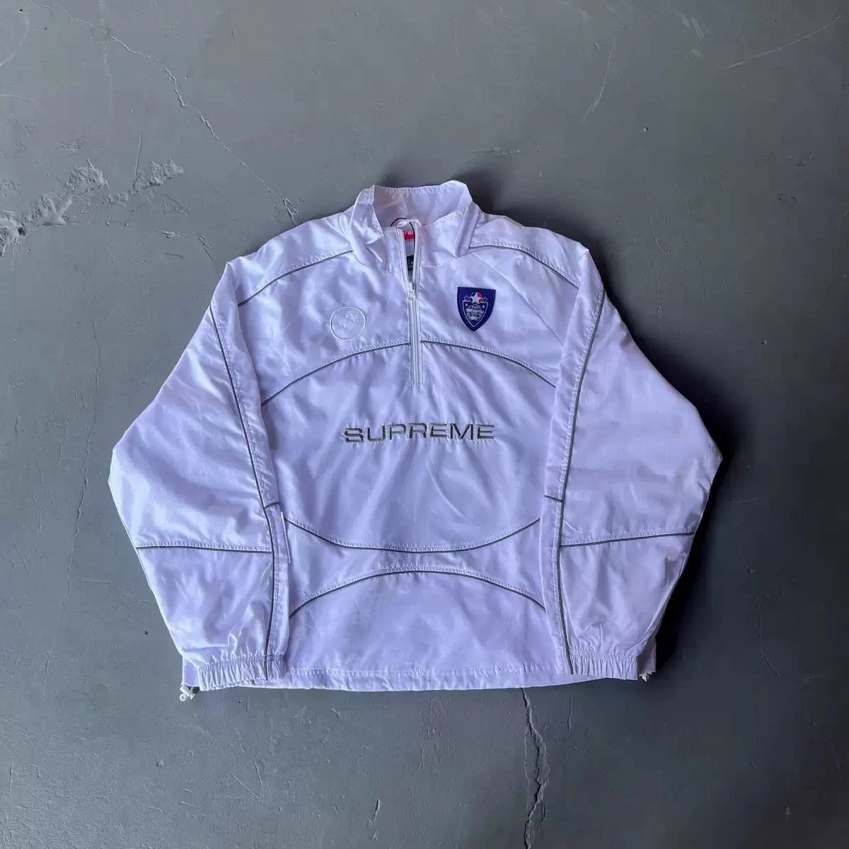 Supreme Black Half-Zip Windbreaker Jacket