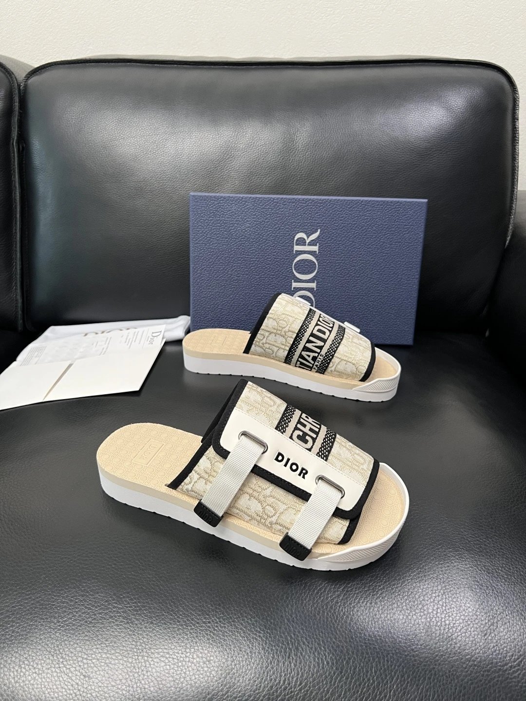 Dior Oblique Slide Beige Casua