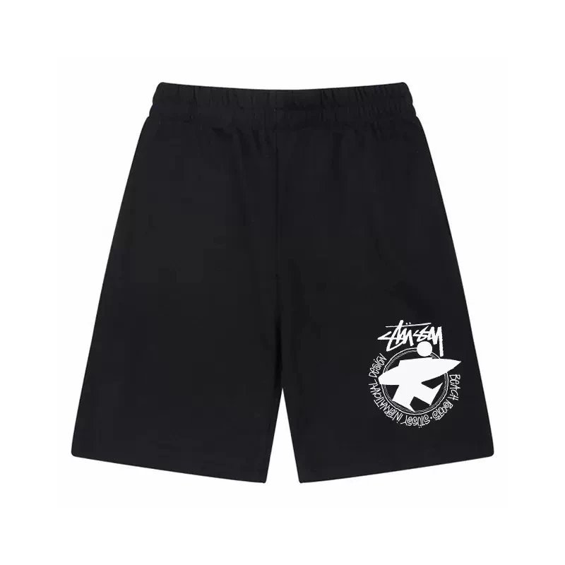 Stussy Dice Print Black Graphic Shorts