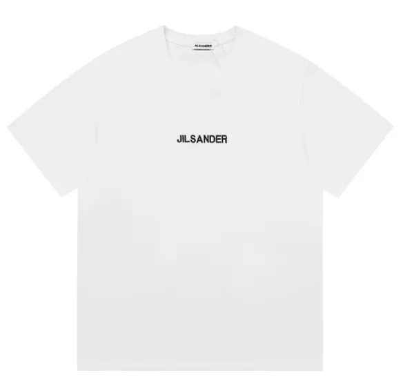 Jil Sander Logo Print White T-Shirt - 1