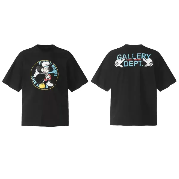 Gallery Dept Mickey Mouse Gallery Dept Black T-Shirt - 1
