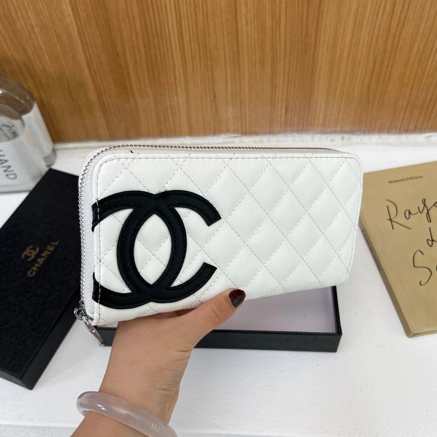 Dior Lady Dior Black Quilted Leather Wallet