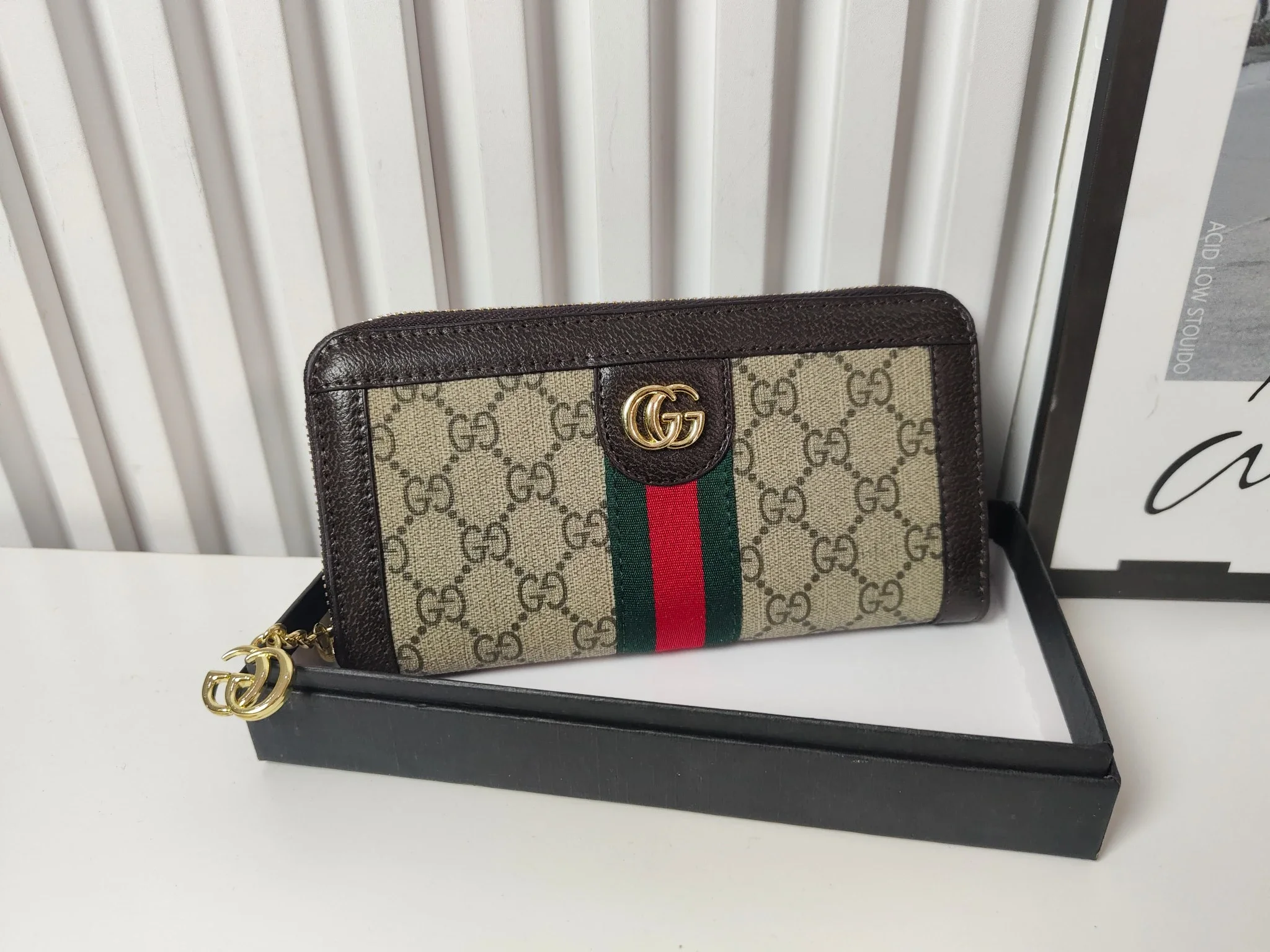 Gucci Ophidia Beige and Brown Wallet