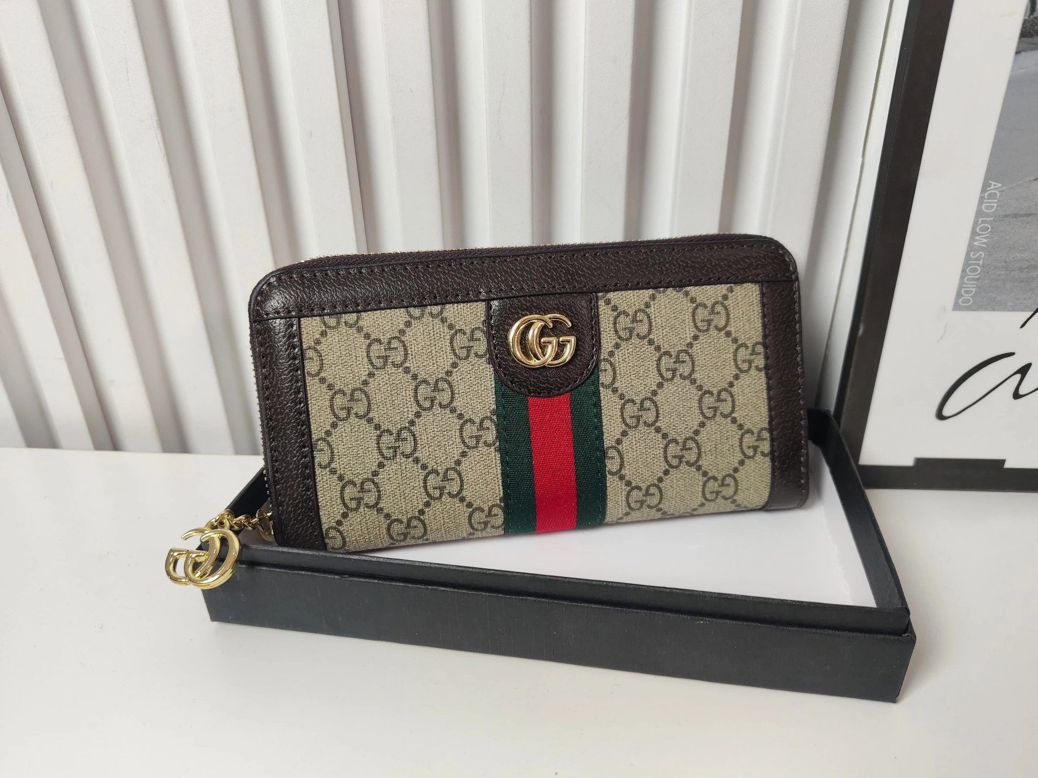 Gucci Ophidia Beige and Brown Wallet